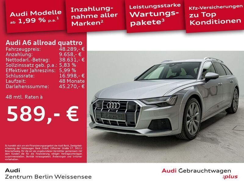 Florettsilber metallic Gebraucht 2023 Audi A6 Allroad Ambiente Kombi | 50.739 € (Fairer Preis) - Bild 1/4
