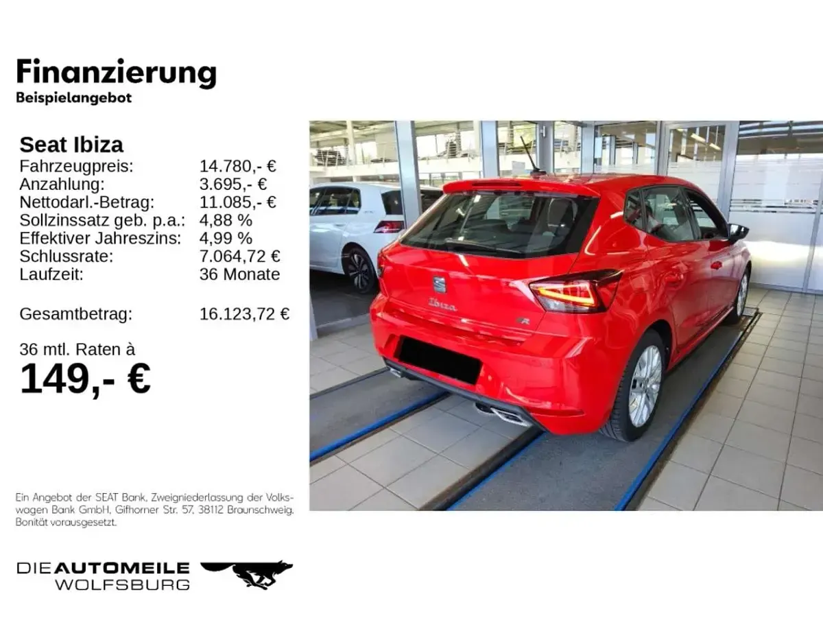 Gebraucht Seat Ibiza FR 110 PS (80 kW) 2023 Reinrot Kleinwagen