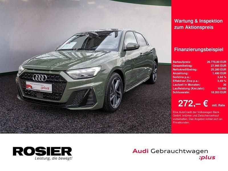 Grün / distriktgruen Gebraucht 2025 Audi A1 Sportback S-Line Kleinwagen | 26.770 € (Fairer Preis) - Bild 1/4