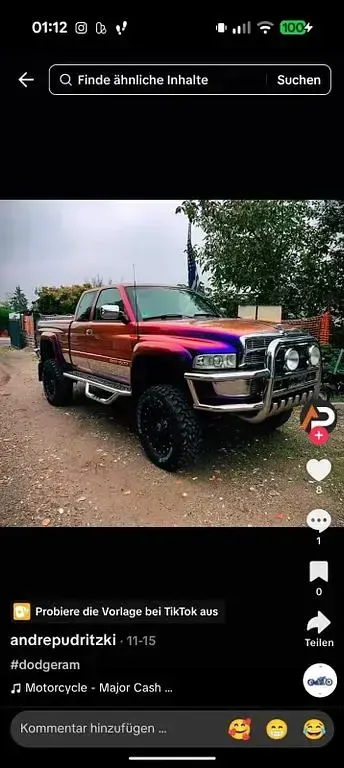 Gebraucht Dodge Ram 230 PS (169 kW) 1995 Violett Pickup