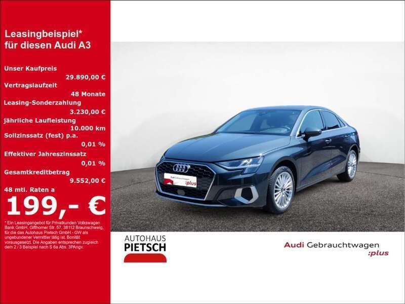 Grau Gebraucht 2024 Audi A3 Advanced Limousine | 29.890 € (Fairer Preis) - Bild 1/4