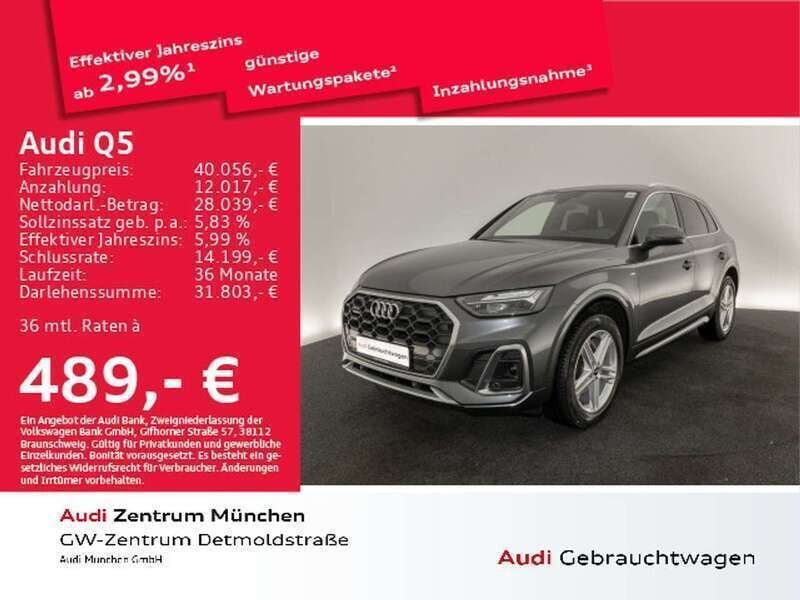 Daytonagrau perleffekt Gebraucht 2022 Audi Q5 S-Line SUV | 40.565 € (Guter Preis) - Bild 1/2