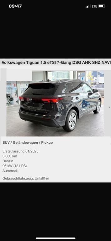 Grau Gebraucht 2025 VW Tiguan SUV | 34.150 € (Superpreis) - Bild 1/4
