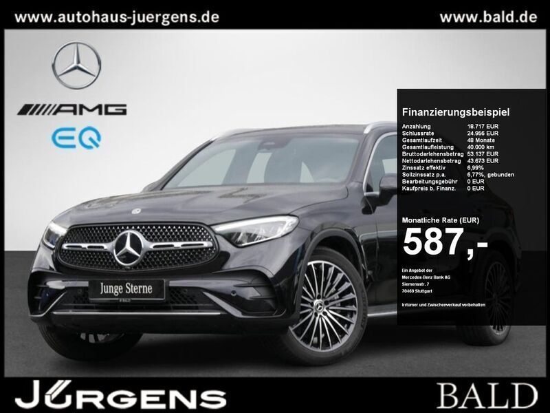 Metalliclack obsidianschwarz Gebraucht 2024 Mercedes GLC300 AMG SUV | 62.490 € (Superpreis) - Bild 1/4