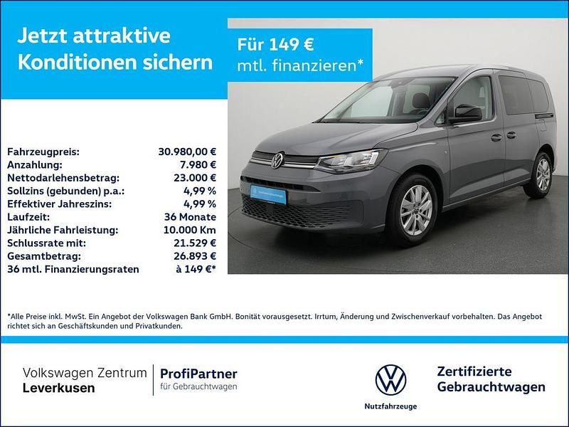 Grau Gebraucht 2024 VW Caddy Life Van / Kleinbus | 30.980 € (Teuer) - Bild 1/4