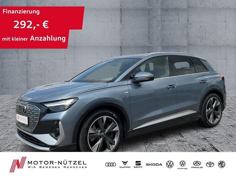 Geysirblau metallic Gebraucht 2023 Audi Q4 e-tron Ambiente SUV | 29.550 € (Superpreis) - Bild 1/4