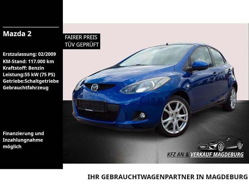 Blau Gebraucht 2009 Mazda 2 Independence Kleinwagen | 3.490 € (Fairer Preis) - Bild 1/4