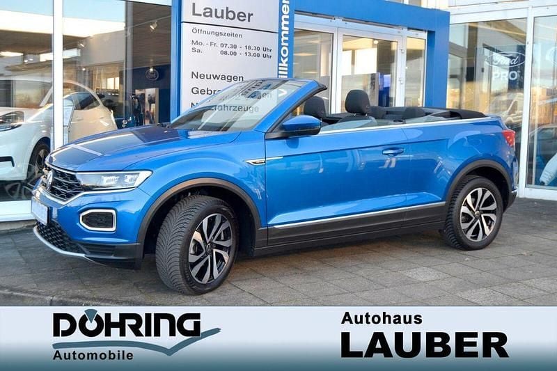 Blau Gebraucht 2021 VW T-Roc Cabriolet Active Cabrio | 21.840 € (Guter Preis) - Bild 1/4