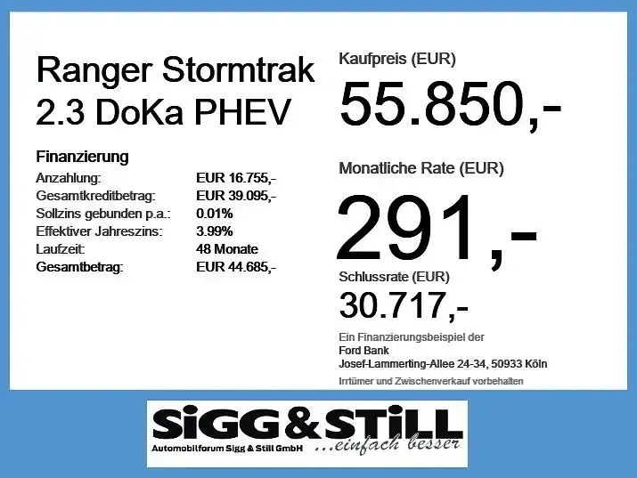Ny Ford Ranger 281 HK (206 kW) 2026 Sort Pickup / Ladvogn