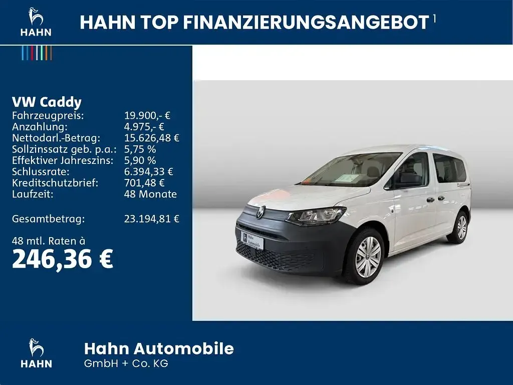 Gebraucht VW Caddy 114 PS (83 kW) 2021 Candyweiß Van / Kleinbus