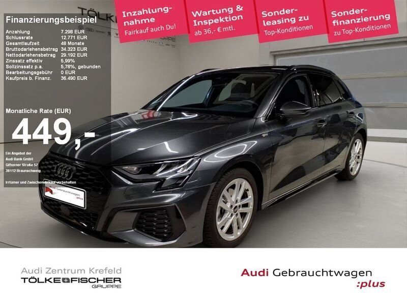 Daytonagrau perleffekt (metallic) Gebraucht 2024 Audi A3 Sportback S-Line Limousine | 36.490 € (Etwas zu teuer) - Bild 1/2