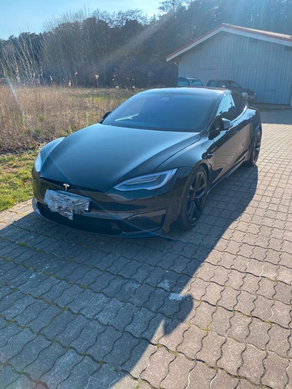 Schwarz Gebraucht 2021 Tesla Model S Plaid Limousine | 78.000 € (Fairer Preis) - Bild 1/4