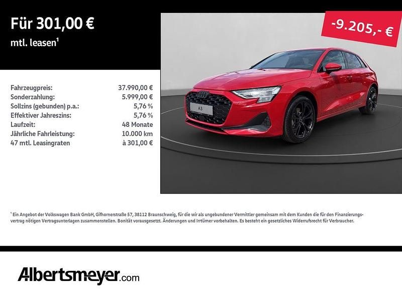 Rot Neu 2025 Audi A3 Sportback Advanced Limousine | 37.990 € (Fairer Preis) - Bild 1/4
