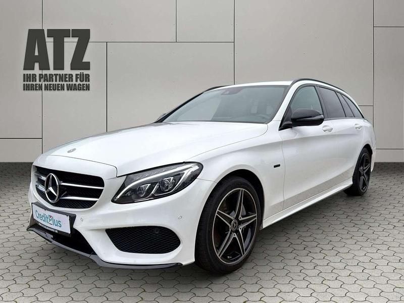 Weiß Gebraucht 2018 Mercedes C350e AMG line Kombi | 22.499 € (Etwas zu teuer) - Bild 1/4