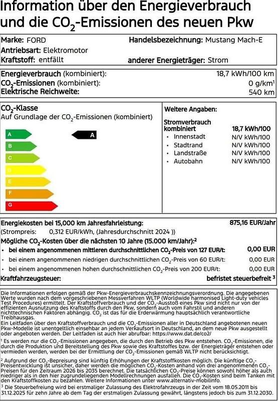 Gebraucht Ford Mustang Mach-E Extended Range 258 kW (351 PS) 2023 Lucidrot metallic SUV