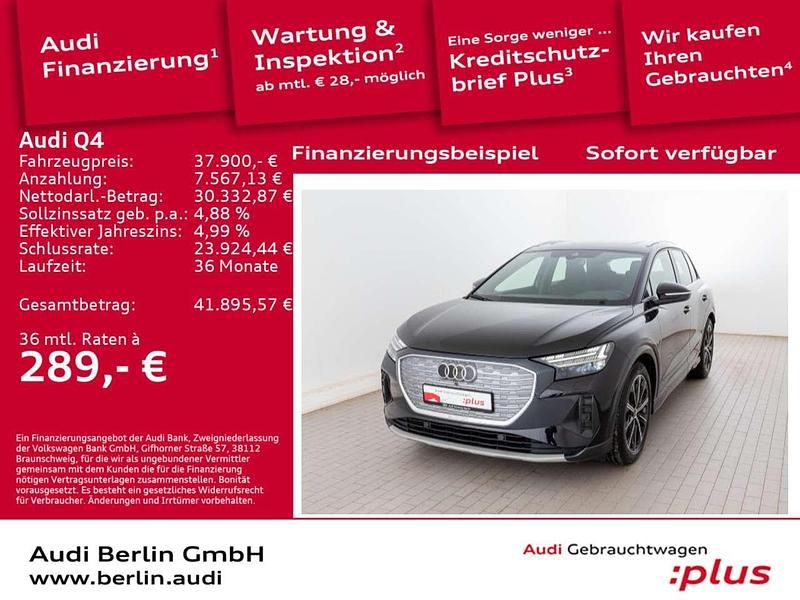Mythosschwarz metallic Gebraucht 2022 Audi Q4 e-tron Ambiente SUV | 37.900 € (Fairer Preis) - Bild 1/3
