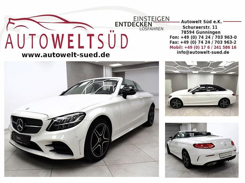 Polarweiß Gebraucht 2019 Mercedes C180 AMG Cabrio | 28.700 € (Fairer Preis) - Bild 1/4