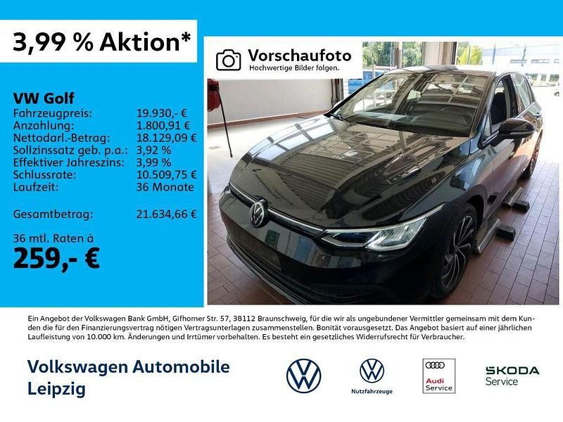 Schwarz Gebraucht 2021 VW Golf VIII Life Limousine | 19.930 € (Fairer Preis) - Bild 1/3