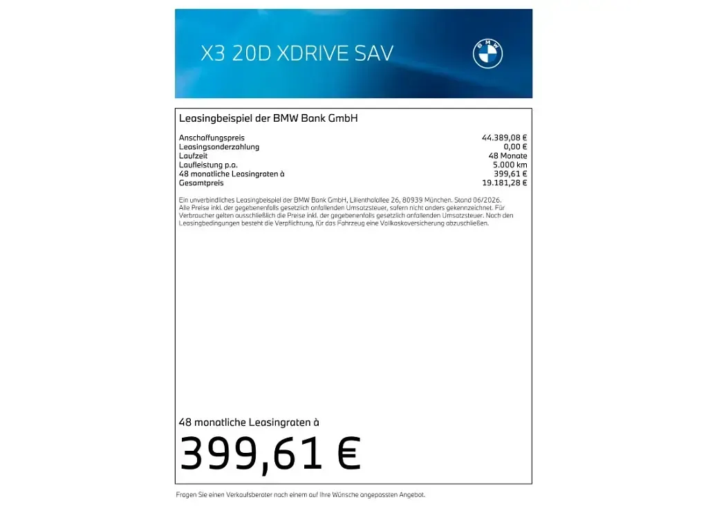 Gebraucht BMW X3 Sport Line 197 PS (144 kW) 2025 Grau SUV