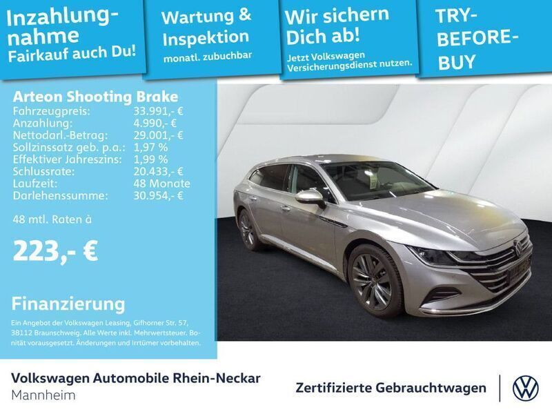 Pyritsilber metallic Gebraucht 2024 VW Arteon Elegance Kombi | 33.991 € (Superpreis) - Bild 1/2