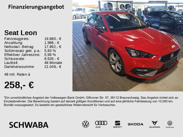 Pure rot Gebraucht 2021 Seat Leon FR Limousine | 20.890 € (Fairer Preis) - Bild 1/4