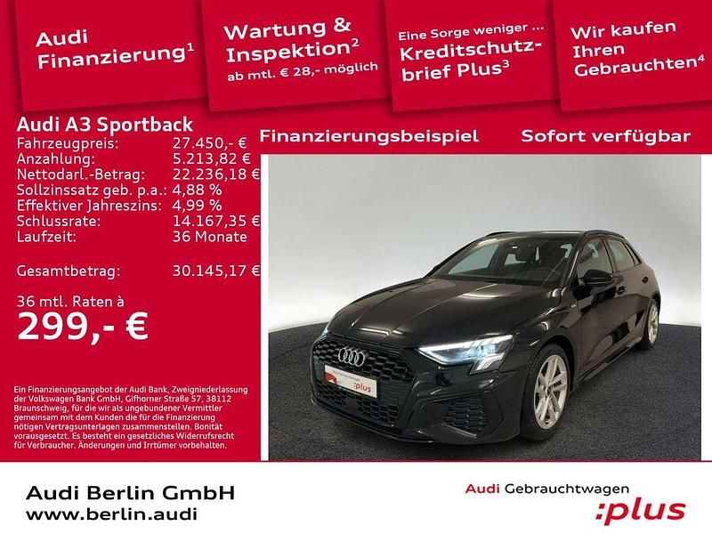 Gebraucht Audi A3 S-Line 150 PS (110 kW) 2021 Mythosschwarz metallic Limousine