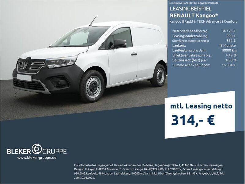 Weiß Neu 2025 Renault Kangoo Komfort Van / Kleinbus | 35.115 € (Etwas zu teuer) - Bild 1/3