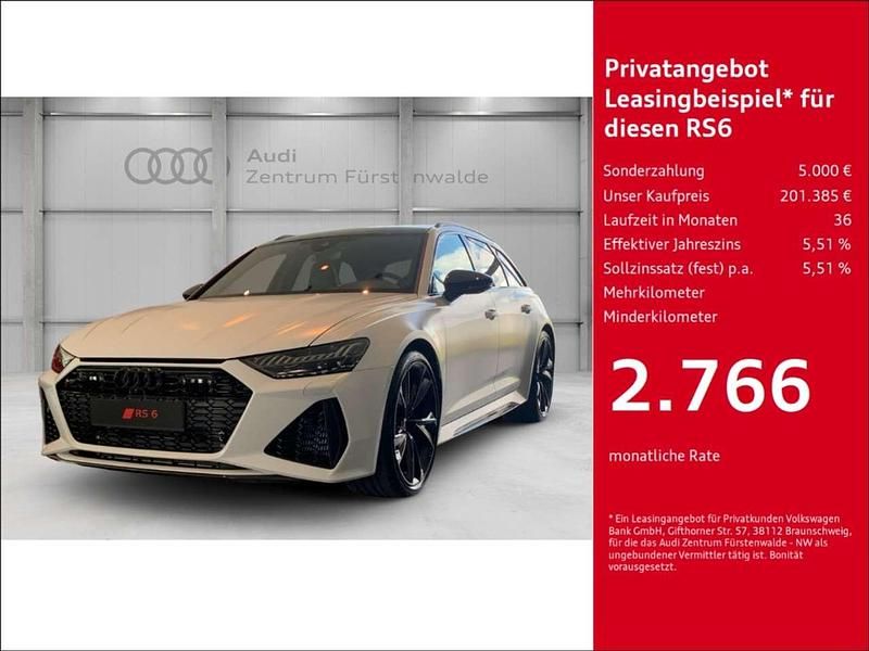 Neu Audi RS6 Performance 630 PS (463 kW) 2026 Gletscherweiß matteffektlack a Kombi