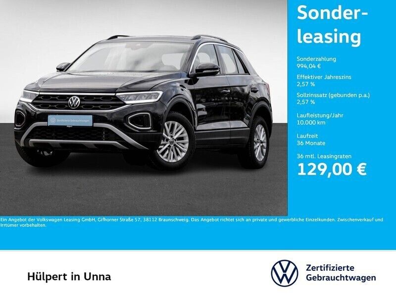 Deep black perleffekt Gebraucht 2024 VW T-Roc Life SUV | 20.998 € (Superpreis) - Bild 1/4