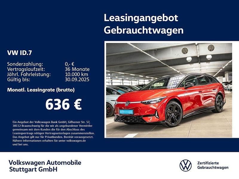 Kings red metallic/schwarz Gebraucht 2024 VW ID.7 GTX Limousine | 52.630 € (Teuer) - Bild 1/4