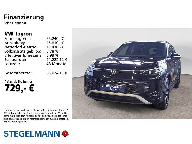 Neu VW Tayron Elegance 150 PS (110 kW) 2025 Grenadillschwarz metallic SUV