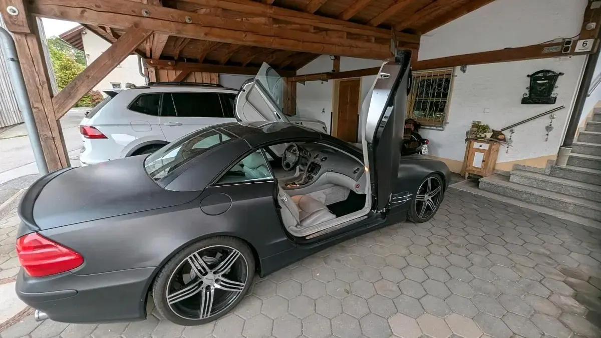 Gebraucht Mercedes SL500 2001 Schwarz Cabrio