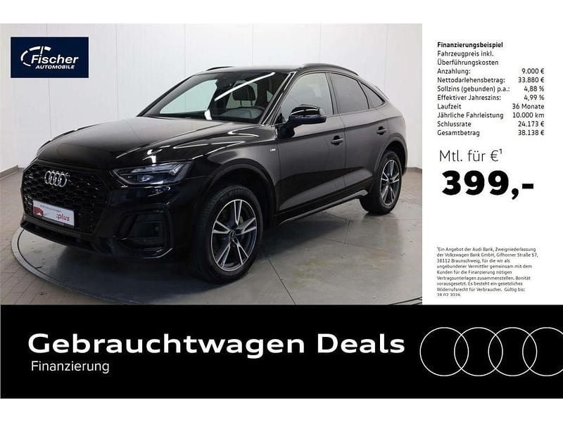 Mythosschwarz metallic Gebraucht 2021 Audi Q5 Sportback S-Line SUV | 42.880 € (Fairer Preis) - Bild 1/4