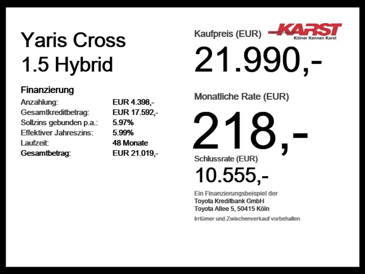 Gebraucht Toyota Yaris Cross 116 PS (85 kW) 2022 Weiß SUV