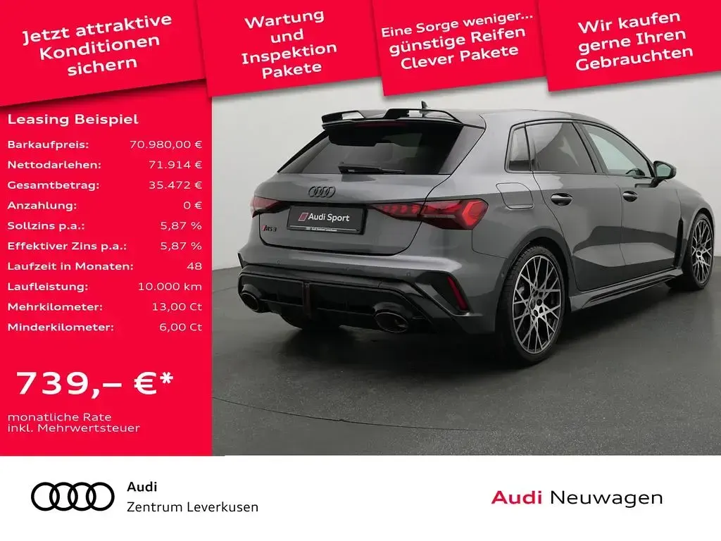 Neu Audi RS3 Sport 400 PS (294 kW) 2025 Mythosschwarz Limousine