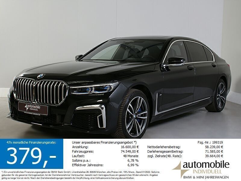 Schwarz Gebraucht 2022 BMW 750L M Sport Limousine | 69.640 € (Fairer Preis) - Bild 1/4