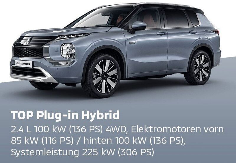 Grau Neu 2025 Mitsubishi Outlander P-HEV Top SUV | 59.490 € (Fairer Preis) - Bild 1/4