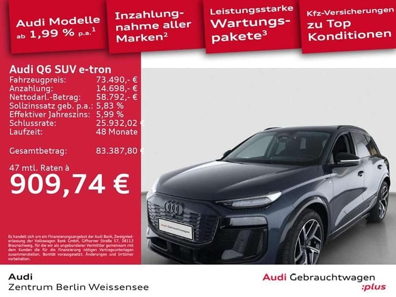 Plasmablau metallic Gebraucht 2025 Audi Q6 e-tron Ambiente SUV | 73.490 € (Superpreis) - Bild 1/4