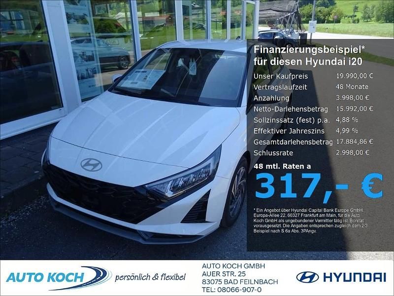 Atlas white / sol) (weiss Gebraucht 2024 Hyundai i20 Trend Limousine | 19.990 € (Teuer) - Bild 1/4