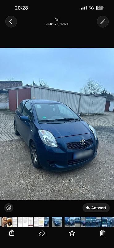 Gebraucht Toyota Yaris 87 PS (63 kW) 2007 Blau Kleinwagen