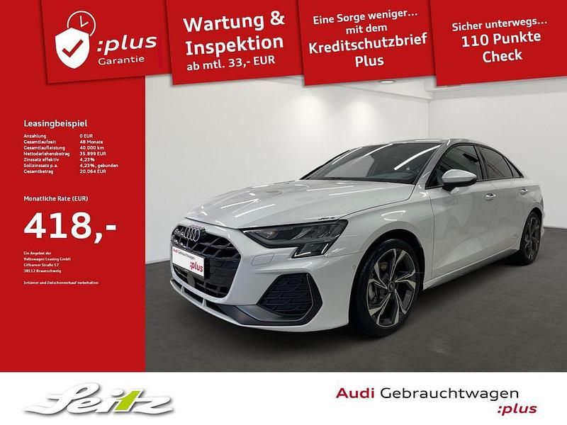 Gletscherweiß metallic Gebraucht 2025 Audi A3 S-Line Limousine | 35.899 € (Guter Preis) - Bild 1/3