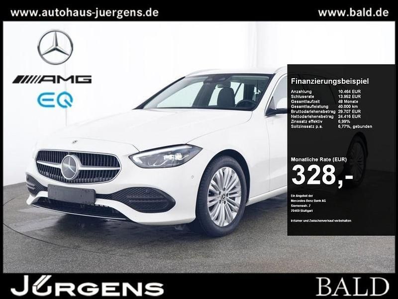 Weiss polarweiss Gebraucht 2024 Mercedes C200 Avantgarde Kombi | 41.440 € (Teuer) - Bild 1/4