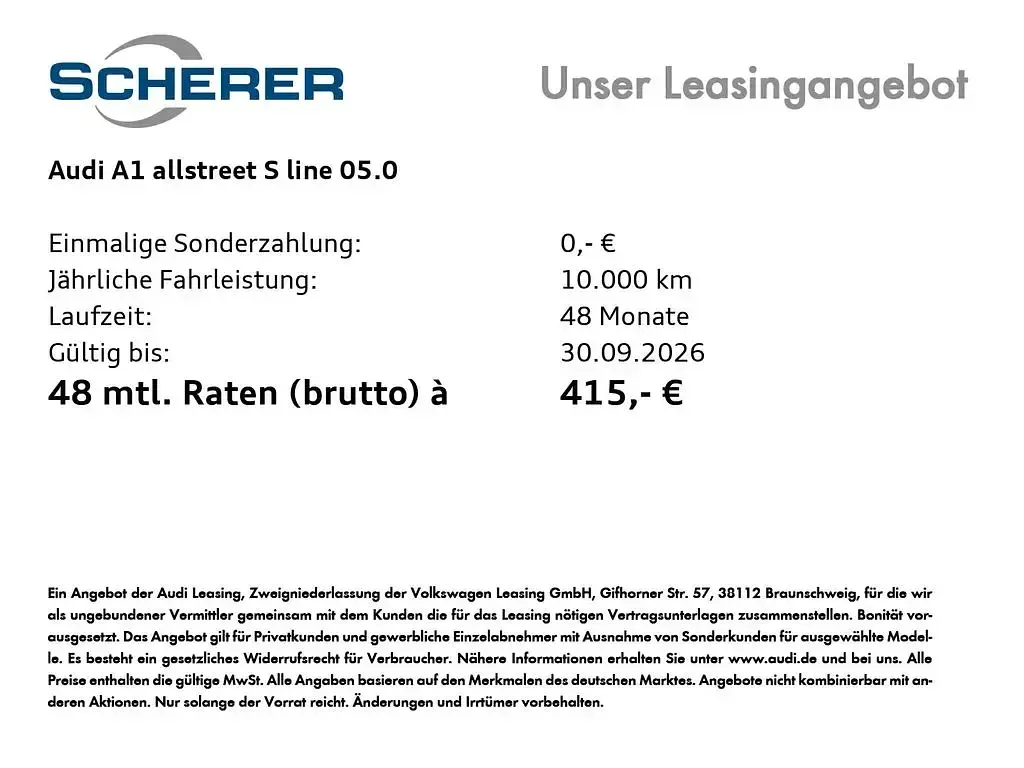Neu Audi A1 Sport 150 PS (110 kW) 2026 Grau SUV