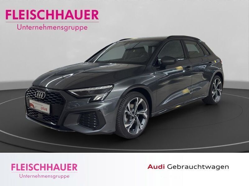 Grau Gebraucht 2022 Audi A3 Sportback g-tron S-Line Limousine | 25.550 € (Etwas zu teuer) - Bild 1/4