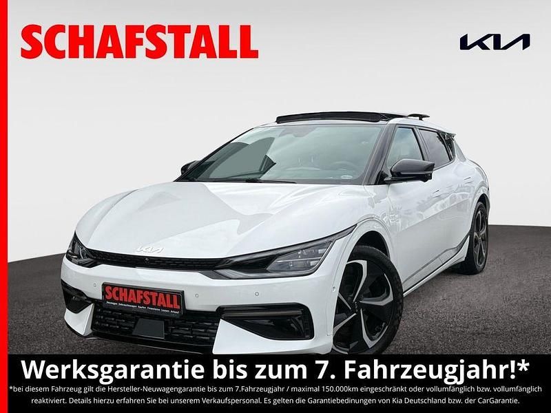 Weiss ((swp) snow white pearl m) Gebraucht 2022 Kia EV6 GT-Line SUV | 32.979 € (Teuer) - Bild 1/3