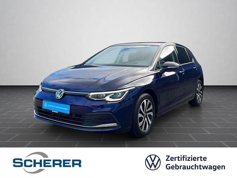 Atlantic blue metallic (metallic) Gebraucht 2022 VW Golf VIII Active Limousine | 25.800 € (Fairer Preis) - Bild 1/4