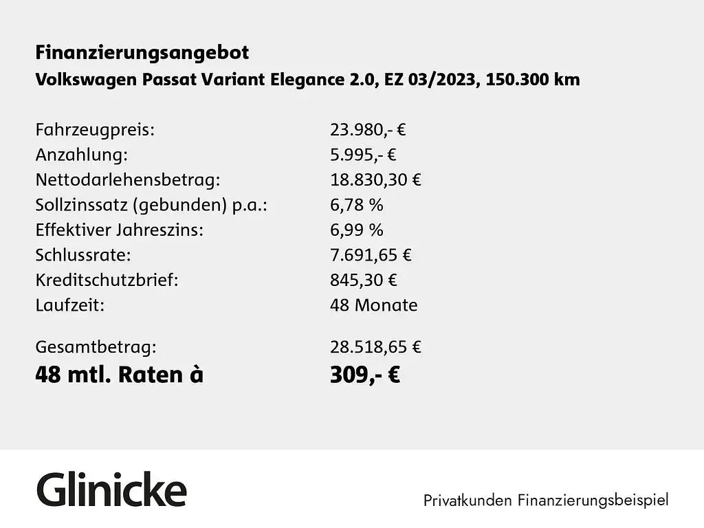 Gebraucht VW Passat Elegance 150 PS (110 kW) 2023 Deep black perleffekt Kombi