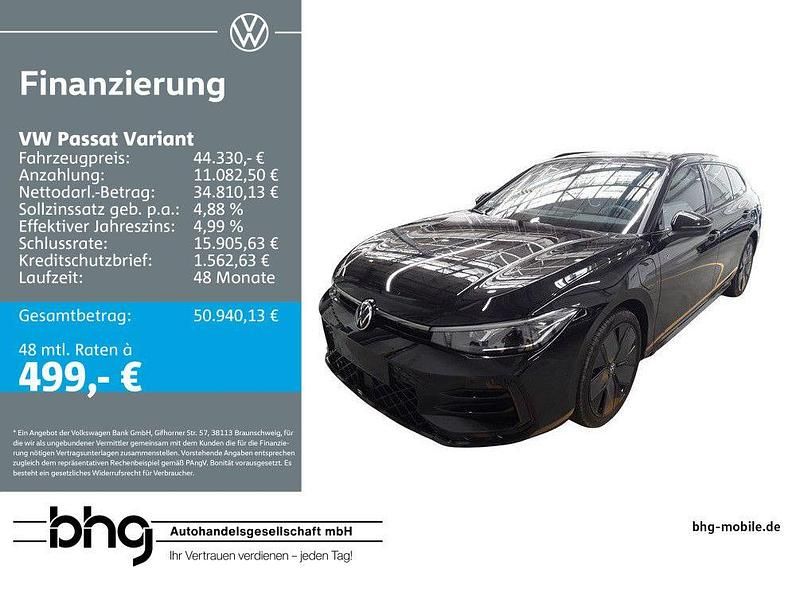 Grenadillschwarz metallic Gebraucht 2025 VW Passat R-line Kombi | 43.530 € (Superpreis) - Bild 1/3
