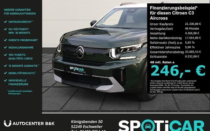 Neu Citroën C3 Aircross 101 PS (74 kW) 2026 Montana grün SUV