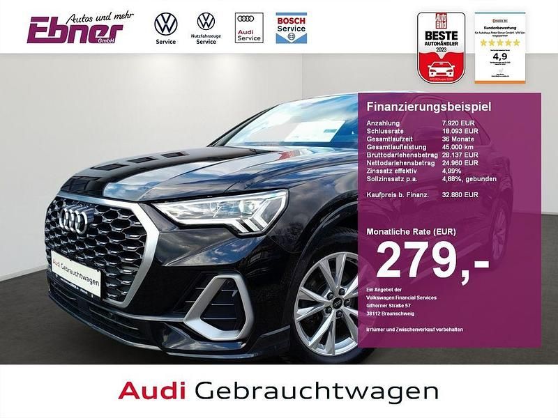 Mythosschwarz metallic Gebraucht 2022 Audi Q3 Sportback S-Line SUV | 32.880 € (Superpreis) - Bild 1/4